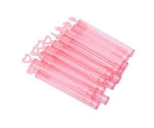 Julihai Mini Bâtons à Bulles Roses pour Enfants, Baguette à Bulles Transparente, Cadeaux de Fête pour Mariages, Rose, 50 Pièces