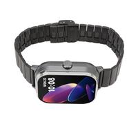 Julihai Montre Connectée de Sport 2 en 1 pour Hommes, NFC, écran HD, Moniteur d'activité Physique, Lecteur de Musique pour Entraînement et Voyage, en Alliage de Zinc (Argent avec Bracelet en Acier)