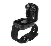 Julihai Montre Connectée de Sport 2 en 1 pour Hommes, NFC, écran HD, Moniteur d'activité Physique, Lecteur de Musique pour Entraînement et Voyage, en Alliage de Zinc (Noir avec Bracelet en Silicone)