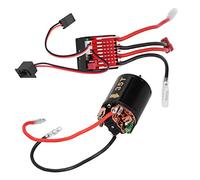 Julihai Moteur à Balais RC, Variateur 540 360A, Roulements Bidirectionnels à Torsion élevée, Protection Contre Les Basses Tensions, Accessoire pour Voiture, SUV et Camion RC 1/10 (55T)