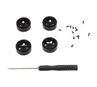 Julihai Moyeux de Roue à Cinq Rayons en Alliage D'aluminium, 4 Pièces, pour Voiture 1/30 RC, Mise à Niveau du Modèle SCX30, Jeu de Pneus Beadlock