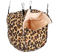Julihai Nid de Coton Suspendu pour Hamster épais, Endroit de Repos Confortable pour Hérissons, Perroquets, 4 Crochets, Flanelle Douce, Sûre et Non Toxique, 14 Cm