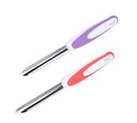 Julihai Outils de Dissolvant de Noyau de Carottier de Poivre de Fruit Violet Orange pour les Fournitures de Cuisine de Légumes de Fruits 2 Pièces, Parfaits pour les Amateurs de Nourriture
