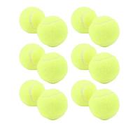 Julihai Paquet de 12 Balles de Tennis, Balles D'entraînement à la Pression en Feutre de Caoutchouc avec Sac de Rangement Réutilisable, pour L'entraînement des Débutants, Jeu de Chien (Yellow)