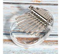 Julihai Piano à Pouce, Mini Instrument de Musique Portable en Cristal en Forme de Cœur à 8 Touches, avec Matériau Acrylique de qualité Supérieure, pour la Décoration de Cartable de (cristal ovale)