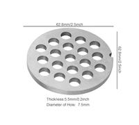 Julihai Plaque de Hachoir à Viande en Acier au Carbone, Couteau à Disque Sûr, Facile à Installer, Lavable au Lave-vaisselle pour Faire de la Viande Hachée, Utilisation au Restaurant (Petit trou rond