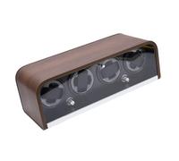 Julihai Remontoir de Montre Automatique, Remontoir de Montre Silencieux à 5 Modes avec Lumière LED pour Montres Mécaniques, Boîte de Rangement avec Affichage de Grain en Bois