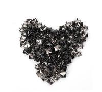 Julihai Rivets Carrés élégants en Métal, Bricolage de Chaussures, Accessoires de Décoration, Conception Simple, 200 Pièces 9mm (noir brillant)