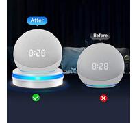 Julihai Support de Haut-Parleur Fermement fixé, Structure Simple, Aucune Perte de qualité Sonore pour Dot 4ème 5ème, Organisateur Peu Encombrant pour Salle de Bain et Cuisine - Blanc