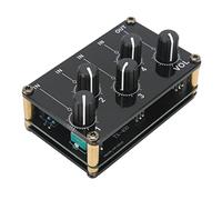 Julihai Table de Mixage Audio Passive Stéréo 4 Canaux avec 4 Entrées et 1 Sortie, Boutons de Volume pour Lecteur CD et Enregistrement D'instruments de Musique