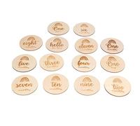 Julihai Tranches de Bois au Toucher Brillant 14 Pièces, pour écrire, Peindre des œuvres Uniques, Créations Artistiques, Bricolage, Peinture à la Main en Bois Composite