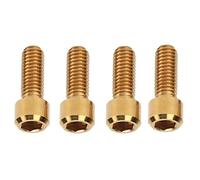 Julihai Vis de Montage M6 16mm en Alliage de Titane pour Frein à Disque | Fixations de Remplacement Antirouille pour étrier de Vélo de Montagne, Boulons Inversés Légers à Tête Hexagonale, Ensemble