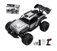 Julihai Voiture Tout-Terrain RC 1/14, 4 Roues Motrices 2,4GHz Télécommandée 30km/h Haute Vitesse électrique avec Lumières LED pour Enduro (Grey)