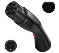 JULIK Adaptateur Type 2 vers Schuko 16A 3,7 KW - Adaptateur Wallbox AC avec Électronique Start/Stop & Déverrouillage - pour Bornes de Recharge Type 2 (IEC 62196-2)