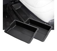 JULIK Boîte de Rangement sous Siège pour XPeng G6 2023-2025 - Organisateur Caché sous Les Sièges Avant, TPE Étanche, Lot de 2 Noir
