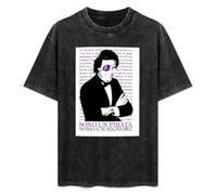 Julio Iglesias I'm a Pirate I'm a Lord Manuela Think About Me T-Shirt Printed Tee Graphic Top for Men Black Shirt L