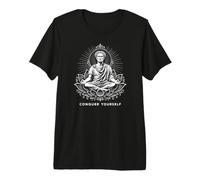 Julius César en Position de Lotus Zen Conquérir Vous-même T-Shirt Haut de Gamme