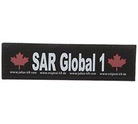 JULIUS K-9 1 Paire d'écussons interchangeables, Drapeau Canadien SAR Global 1, Taille S, Noir