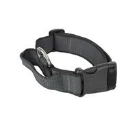 JULIUS-K9, 100HA-K-15-P Collier K9 couleur et gris avec poignée, verrou de sécurité et logo, 40 mm* 38-53 cm, réglable, noir-gris,
