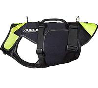 JULIUS K-9, 16SWM-IDC-L, Harnais-Gilet de sauvetage IDC 3 en 1 pour chiens, Taille: L, Néon