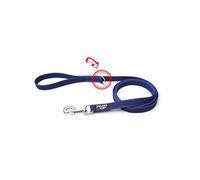 JULIUS K-9 216GM-B-1,8 Laisse antidérapante Color & Gray avec poignée et Anneau en D, 20 mm x 1,8 m, Bleu-Gris