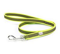 JULIUS K-9 216GM-NE-1,2 Laisse antidérapante Color & Gray avec poignée, 20 mm x 1,2 m, Néon-Gris