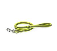 Julius-K9 216GM-NE-1,8 Laisse antidérapante Color & Gray avec poignée et anneau en D, 20 mm x 1,8 m, Néon-Gris