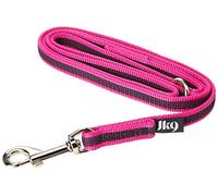 Julius-K9 218GM-PN-1,2HS Laisse antidérapante Color & Gray avec poignée et anneau en O, 14 mm x 1,2 m, Rose-Gris