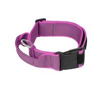 JULIUS K-9, Collier Color & Gray avec poignée, fermeture de sécurité et logo, 50 mm (49-70 cm), Rose-Gris