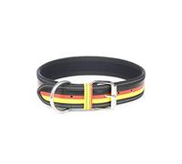 Julius-K9 Collier en cuir artificiel avec drapeau allemand, 4 x 55 cm
