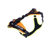 Julius-K9, Harnais JK9 Mantrailing, Taille: M, UV Orange Avec Bordure Néon