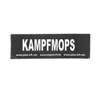 JULIUS K-9 Patchs Interchangeables, 1 paire, KAMPFMOPS, Taille: Petit, Noir