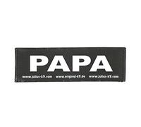 Julius-K9 1 Paire de Patchs interchangeables Papa Taille S Noir