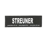 JULIUS-K9 1 Paire de Patchs interchangeables STREUNER, Taille S, Noir