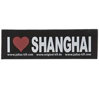 Julius-K9 162LR-G-05179 Lot de 2 écussons interchangeables Noir avec Texte Blanc Fluorescent Taille L