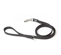 Julius-K9 216GM-1,8 Laisse antidérapante Color & Gray avec poignée et anneau en D, 20 mm x 1,8 m, Noir-Gris