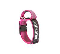 JULIUS K-9, Collier Color & Gray avec poignée, fermeture de sécurité et logo, 50 mm (49-70 cm), Rose-Gris