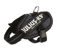 JULIUS K9 Harnais Power IDC Baby 2-XS-S : 33-45 cm - 18 mm - Bleu jean - Pour chien