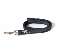 JULIUS-K9 Laisse sangle 14 mm x 1 m avec poignée - Noir/Gris