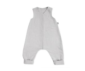 Julius Zöllner Combinaison de Nuit en Mousseline 0,5 TOG, Lavable en Machine à 40 °C, fabriquée en Allemagne, Oeko Tex Standard 100, Gris, Taille 80