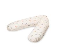 Julius Zöllner Coussin d'allaitement en Jersey d'environ 190 cm, garnissage de 42 litres, Micro Perles EPS et Housse en Jersey 100% Coton, Oeko-Tex Standard 100, Little Dinos