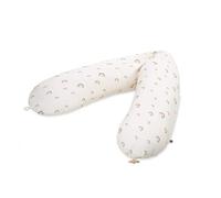 Julius Zöllner Coussin d'allaitement Organique env. 190 cm | Garnissage 42 litres de microbilles EPS | Fabriqué en Allemagne | Housse 100% Coton | Oeko-TEX® Standard 100 | Rainbow