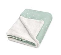 Julius Zöllner Couverture d'hiver en Jersey de Coton et Tissu Peluche Douillet - Dimensions : 70 x 100 cm - Fabriquée en Allemagne - Certifié Oeko-Tex Standard 100 - Motif étoiles