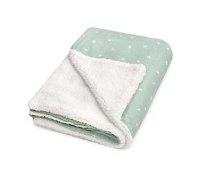 Julius Zöllner Couverture d'hiver en Jersey de Coton et Tissu Peluche Douillet - Dimensions : 70 x 100 cm - Fabriquée en Allemagne - Certifié Oeko-Tex Standard 100 - Motif étoiles