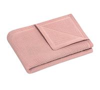 Julius Zöllner Couverture Douillette Taille 70/100, fabriquée en Allemagne, 100% Mousseline de Coton, certifiée Oeko-Tex Standard 100, Rose poussiéreux