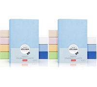 Julius Zöllner Drap Housse Tissu éponge lit Enfant, Taille: 60 x 120 cm/70 x 140 cm, Couleur: Bleu (Lot de 2)