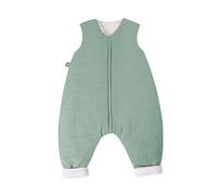Julius Zöllner Jumper Combinaison doublée en Mousseline - Rembourrage Chaud 2,5 tog - Lavable à 40 °C - Fabriqué en Allemagne - Certifié Öko-Tex Standard 100 - Vert - Taille 92