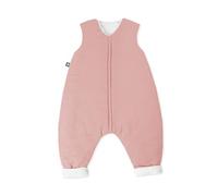 Julius Zöllner Jumper Combinaison doublée en Mousseline - Rembourrage Chaud 2,5 tog - Lavable à 40 °C - Fabriqué en Allemagne - Certifié Öko-Tex Standard 100 - Rose poussiéreux - Taille 80