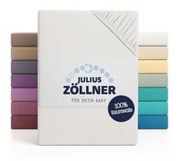 Julius Zöllner Lot de 2 draps housse en jersey Blanc 50 x 100 cm