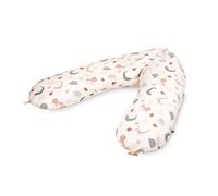Julius Zöllner Organic Nappi Coussin d'allaitement avec Bouton de basculement env. 190 cm, garnissage 42 litres, Micro Perles EPS 100% Coton Biologique, certifié Öko-Tex Standard 100, Wild Friends